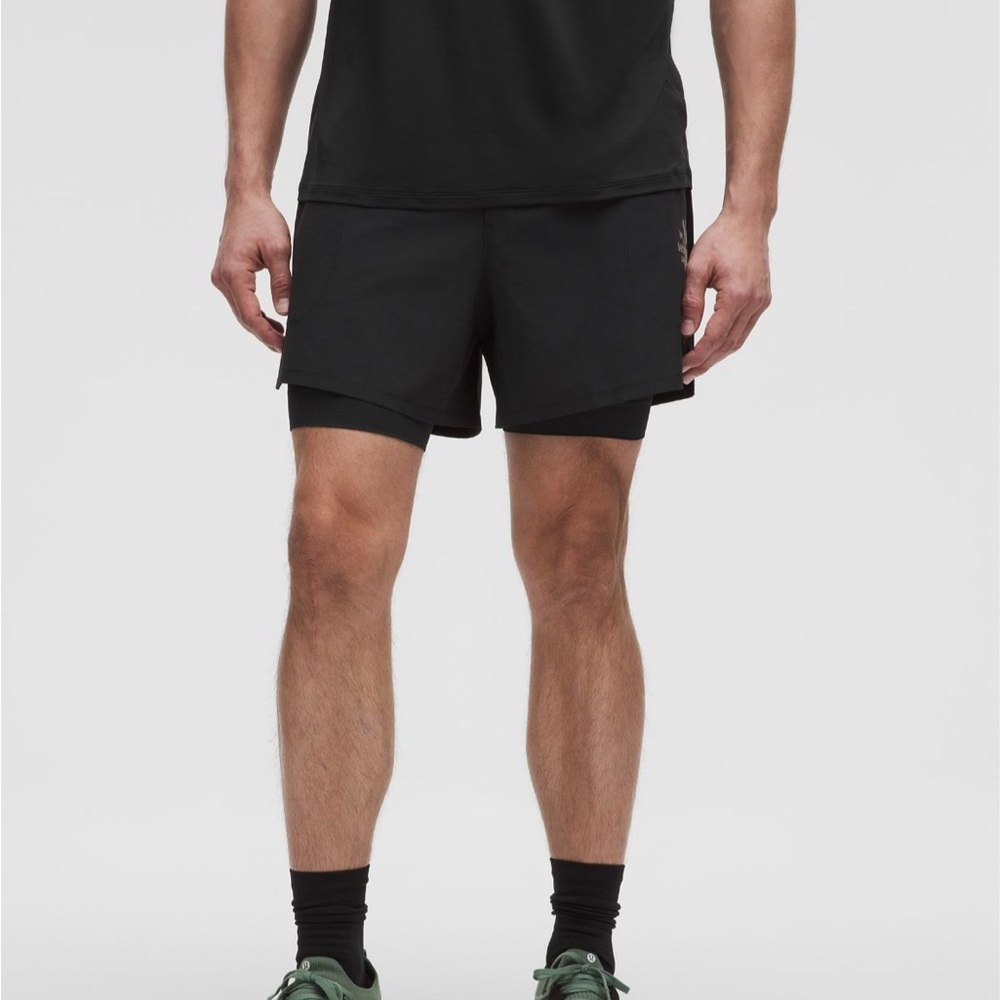 SOLD Lululemon Men’s “Multi-Pocket” Trail Running Short 6” Inseam with Liner (L)